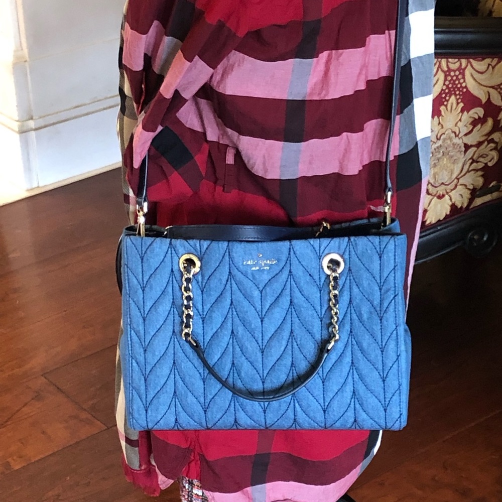 NWT Kate spade denim quilted Meena handbag - Picture 5 of 5